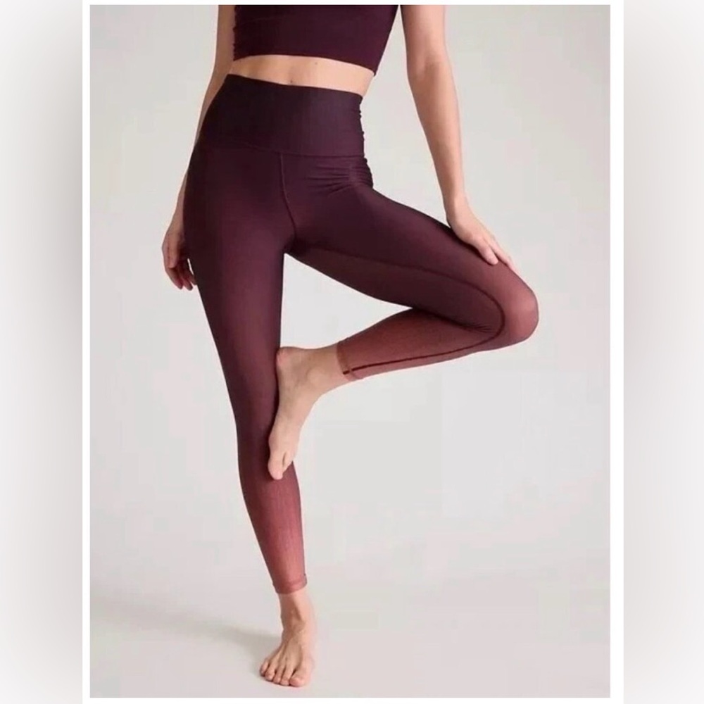 Athleta Elation High-rise 7/8 Tight - red ombré - size xxs - Picture 2 of 5